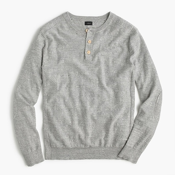 rugged cotton henley sweater